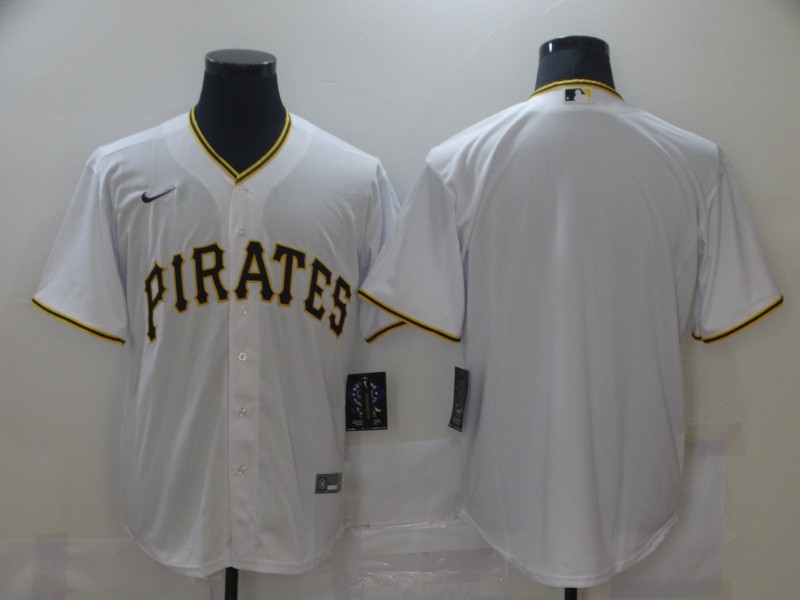 Men's Pittsburgh Pirates White Home Blank Jersey